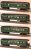 Lionel 6-19047, 6-19048, 6-19049, 6-19050 Baltimore & Ohio B&O 4-Car Madison Passenger Set