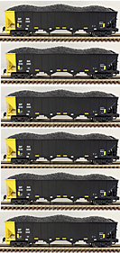 MTH Premier 20-90742 Buffalo & Pittsburgh 4-Bay Hopper with Coal 6-Car Set