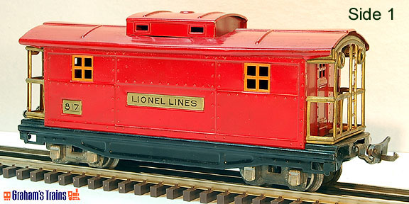 Lionel 817 Lionel Lines Caboose Red- Prewar O-Gauge