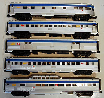 Silver/Blue/yellow 1-41438 N Budd Passenger 72' RPO Car Via Rail 