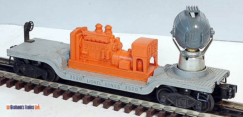 Lionel Searchlight & Reflector 3520-11 & Housing Based Assy 3520-7 