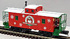 MTH Electric Trains O Christmas N-6b Caboose w/Operating Signal Man