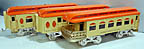Lionel Classics 6-13412 Tinplate Std. Gauge 3-Car Passenger Set Orange & Cream