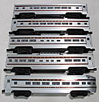 Lionel 2541-2542-2542-2543-2544 Pennsylvania Aluminum 5-car Passenger Set with Boxes- Postwar