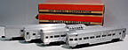 Lionel 2530-2531-2532-2533 Four Car Aluminum Passenger Car Set with Boxes Postwar