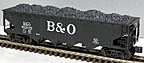 K-Line K623-1091 Baltimore & Ohio B&O Die-Cast 4-Bay Hopper with Coal Load