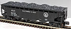 K-Line K623-1096 Baltimore & Ohio B&O Die-Cast 4-Bay Hopper with Coal Load