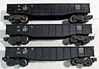 Lionel 6462 New York Central Gondola Black Set of 3 - Postwar