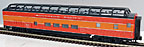 MTH Premier 20-6717 Southern Pacific Daylight 70' Streamlined Full Length Vista-Dome Car Ribbed