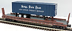 Weaver 60075-G233 Great Northern 50' Flatcar with Nickel Plate Road Trailer