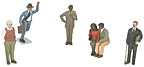 MTH 30-11071 6-Piece Figures Figures Set #11 Assortment 1