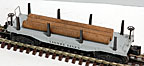 Lionel 2411 Flatcar with Logs and Stakes - Postwar
