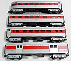 MTH 30-6010, 30-6011, 30-6012, 30-6013 Santa Fe 4-Car Streamlined Passenger Car Set