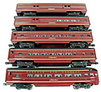 Lionel 6-9562, 6-9563, 6-9564, 6-9565, 6-9566 Norfolk & Western Powhatan Arrow 5-Car Aluminum Passenger Car Set