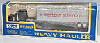 K-Line 6631 Western Maryland Flatcar with Heavy Hauler Die-cast Tractor & Trailer