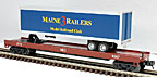 MTH Premier 20-95428 Maine Central Flatcar with 40' Maine 3-Railers Trailer