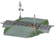 Lionel 6-12052 FasTrack Grade Crossing with Flashers and Ringing Bell