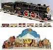 MTH Tinplate Traditions 10-1123-1 Ives #1134 Steam Engine and 10-1125 Circus Set, Standard Gauge