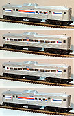 Lionel 6-8868, 6-8869, 6-8870, 6-8871 Amtrak Budd RDC Passenger Set with Powered Unit and 3-Non-Powered Cars