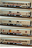K-Line by Lionel 6-22255, 6-22257, 6-22258, 6-22625, 6-22633 Ringling Bros. Circus Aluminum Passenger 5-Car Set