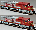 MTH 30-20154-1 & 30-20154-3 Santa Fe FP-45 Powered and Non-Powered Diesel Units, ProtoSound 3.0