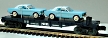 MTH 30-7617 MTH Classic Auto Transport Flatcar with Ertl 1964 Mustangs