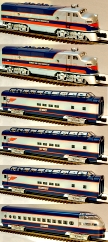 Lionel 6-38153 & 6-39109 Spirit of the Century F-3 Diesel AA Engines with TMCC & 4-Car Passenger Car Set 