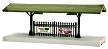 MTH 30-90315 Passenger Station with Green Roof & Gray Base