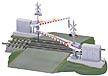 Lionel 6-12062 FasTrack Grade Crossing with Gates, Flashers and Ringing Bell Sounds
