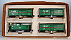 Lionel 16021, 16022, 16023 & 74 Chicago and Illinois Midland 4-Car Freight Set, Std. O-Scale