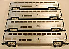Lionel 6-39129 Santa Fe Superliner 4-Car Aluminum Streamlined Passenger Car Set