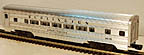Lionel 6-9578 Burlington Aluminum Passenger Car "Silver Gladiola"