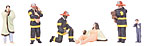 MTH 30-11060 6-Piece Fire Scene Figures Set