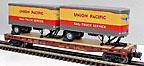 MTH Premier 20-95124 Union Pacific Flatcar with PUP Trailers MTH Premier 20-95124 Union Pacific Flatcar with PUP Trailers