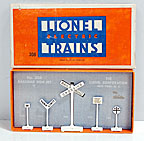Lionel 308 Railroad Sign Set Die-cast - Postwar Lionel 308 Railroad Sign Set Die-cast - Postwar