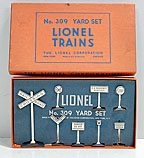 Lionel 309 Railroad Yard Sign Set - Postwar Lionel 309 Railroad Yard Sign Set - Postwar