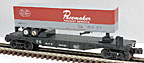 MTH 30-7608 New York Central Pacemaker Semi-Scale Flat Car with Trailer