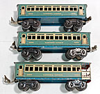 Lionel 1692, 1692, 1693 Set of 3-Tinplate Passenger Cars Prewar Lionel 1692, 1692, 1693 Set of 3-Tinplate Passenger Cars Prewar