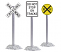 K-Line 6-21738 Roadway Sign Set Railroad Crossing Pack 6-Signs